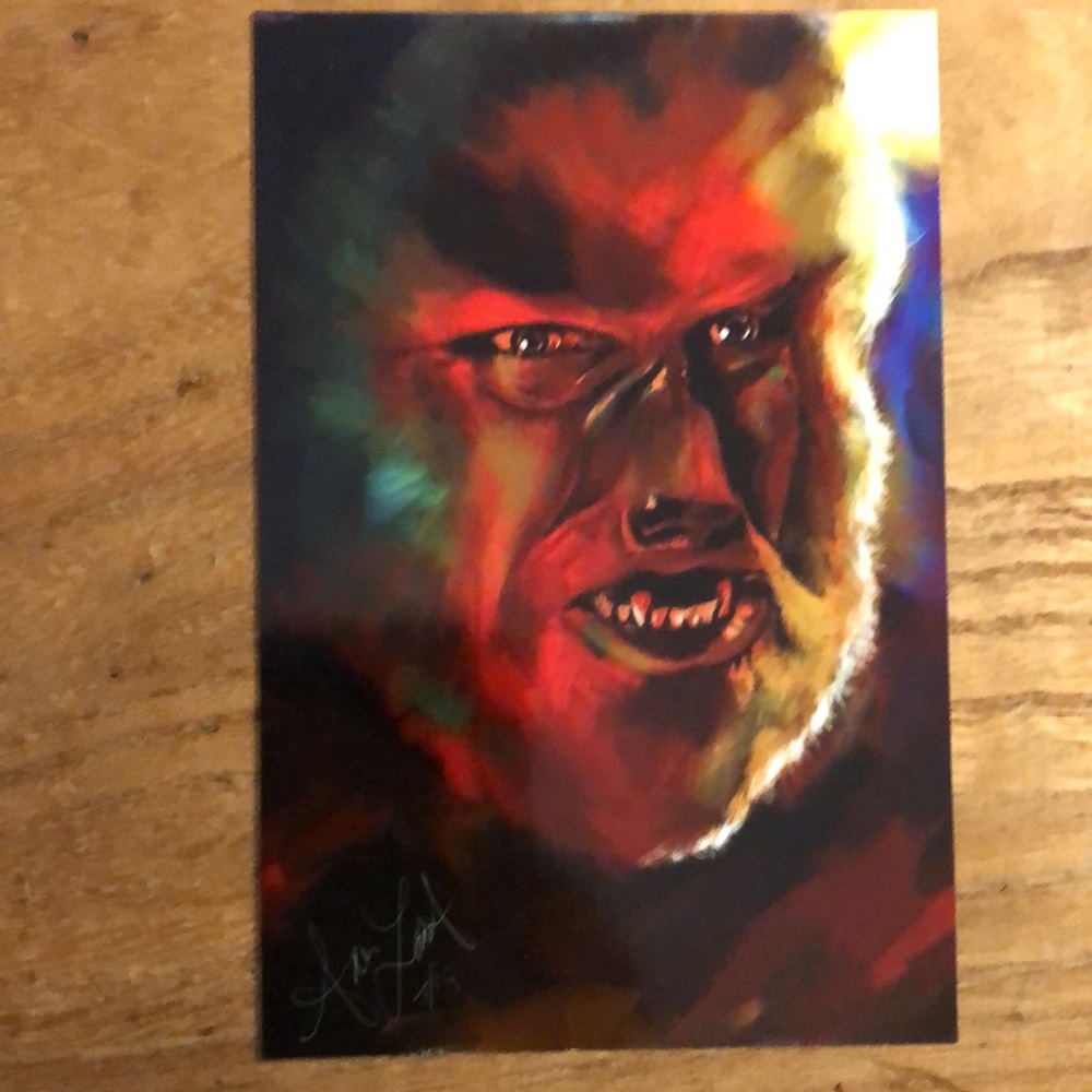 Wolf Man horror art print 4x6